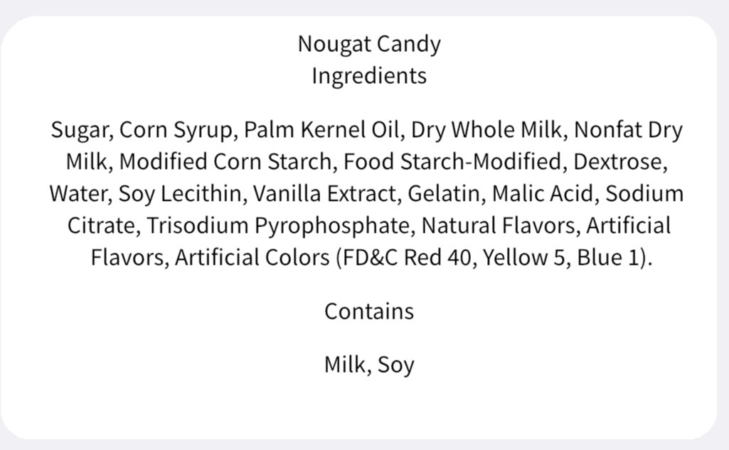 Nougat Candy with Gummy Pieces – Classic Retro Treat