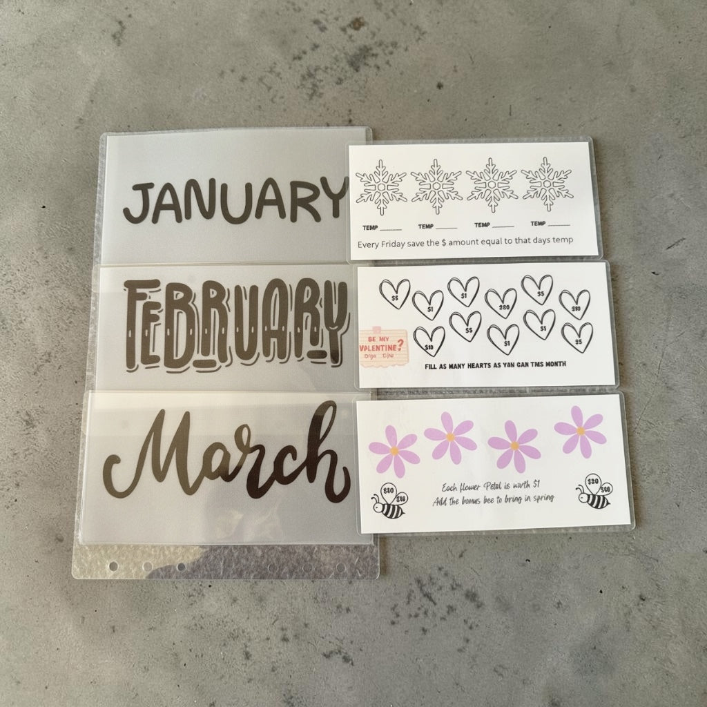 Handmade Annual Savings Challenge Book