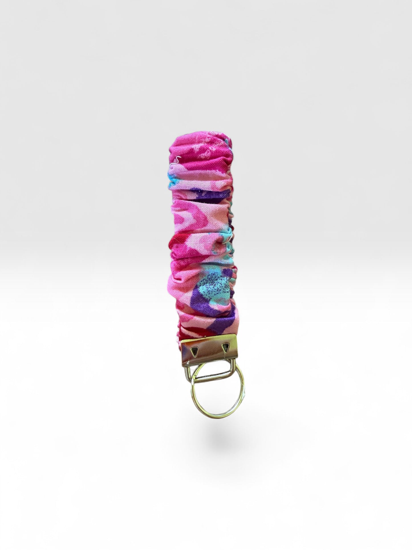 Fabric Scrunchie Wristlet Keychain – Assorted Patterns
