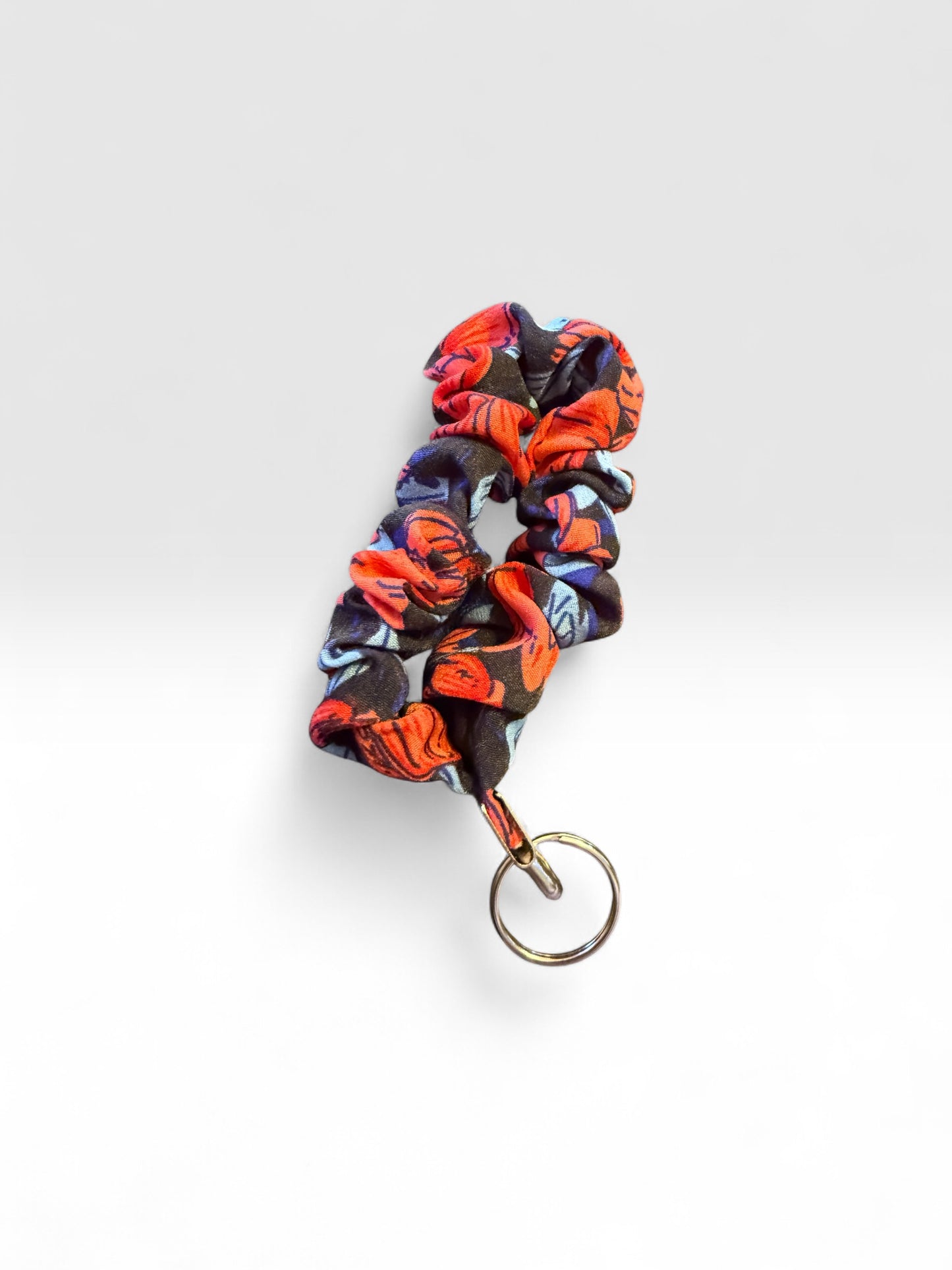 Fabric Scrunchie Wristlet Keychain – Assorted Patterns