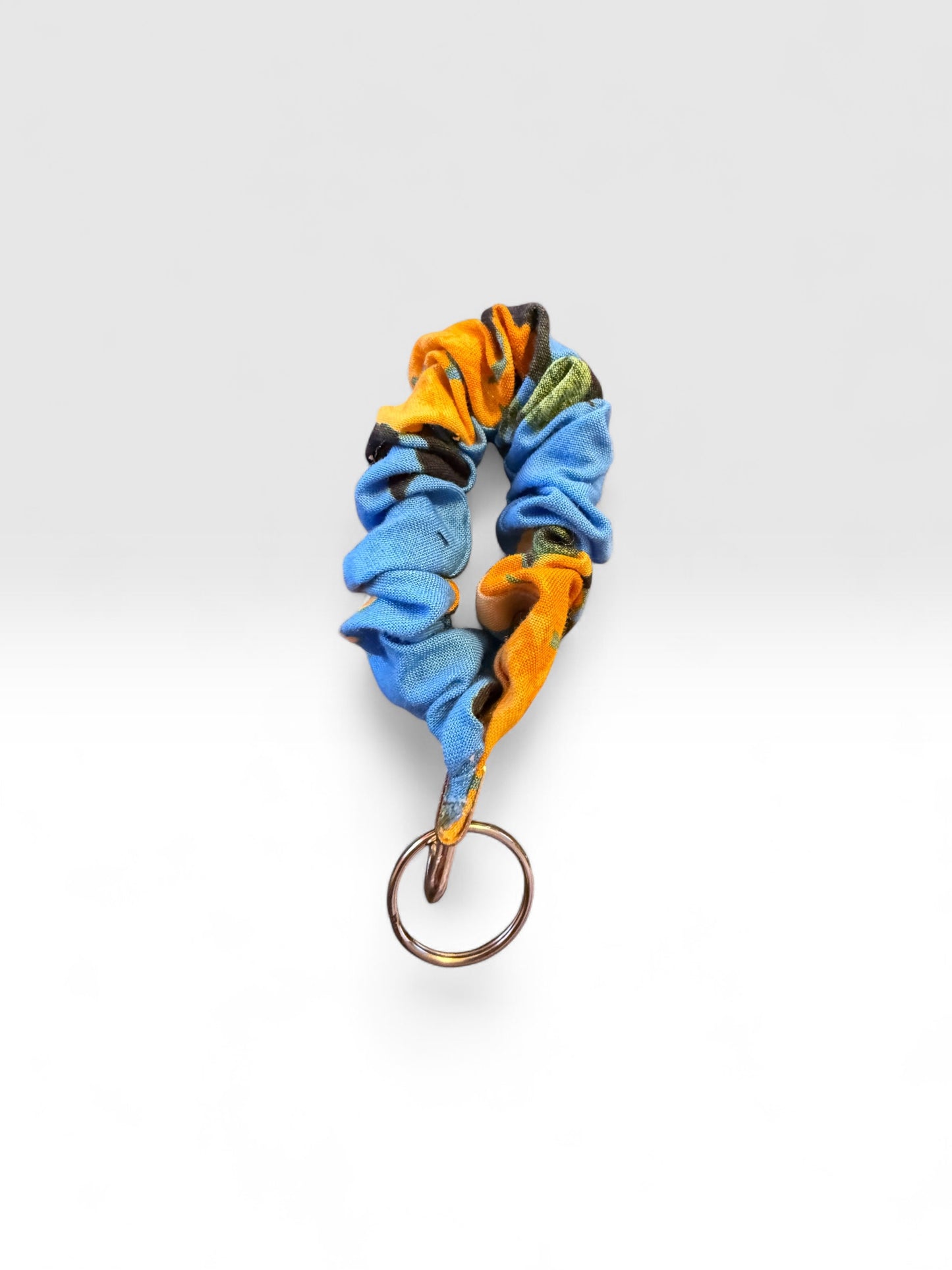 Fabric Scrunchie Wristlet Keychain – Assorted Patterns