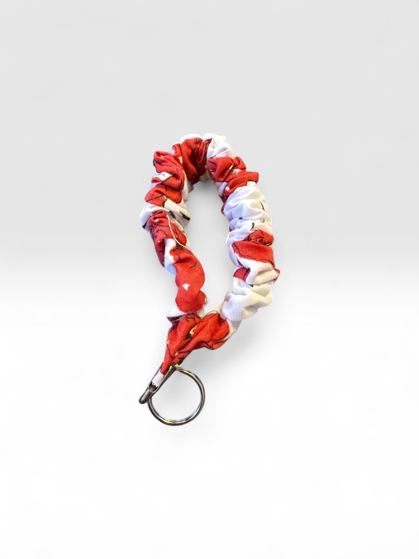 Fabric Scrunchie Wristlet Keychain – Assorted Patterns