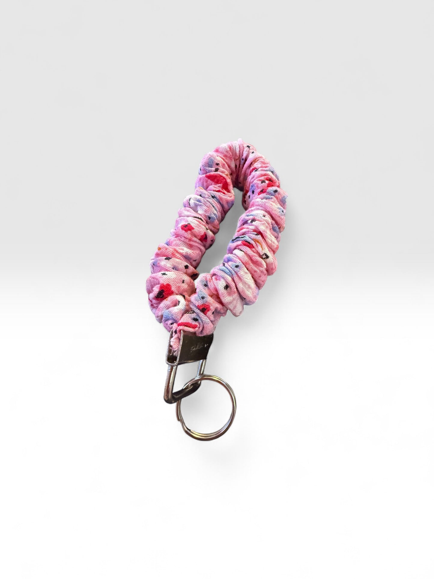 Fabric Scrunchie Wristlet Keychain – Assorted Patterns